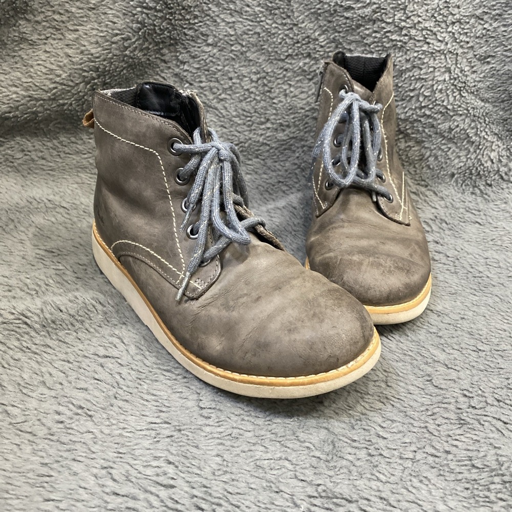 Clarks Boys Grey Zip Up Boots Size 2